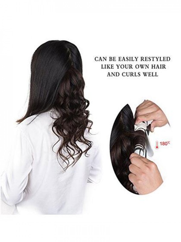 Long Straight Human Hair One Piece Clip In Hair Extensions