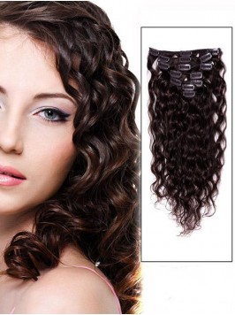 Deep Curly 7 Pcs Clip In Human Hair Extensions