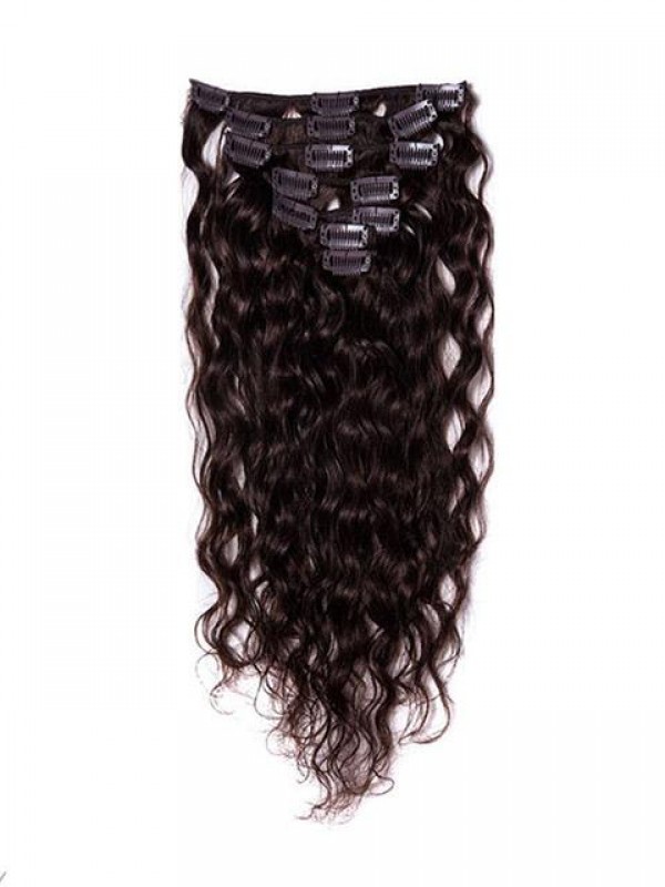 Deep Curly 7 Pcs Clip In Human Hair Extensions
