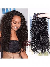 Meiem Brazilian Virgin African American Curly Clip In Hair Extensions