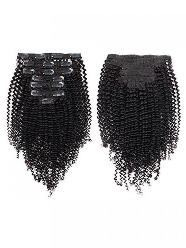 Meiem Brazilian Virgin African American Curly Clip In Hair Extensions