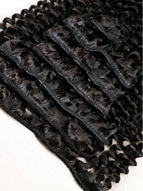 Meiem Brazilian Virgin African American Curly Clip In Hair Extensions