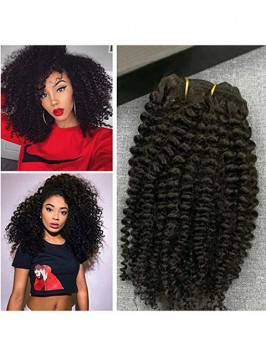 Ugea 20Inch 120G Virgin Curly Clip In Hair Extensi...