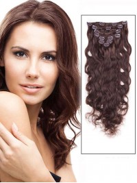 Wavy 7 Pcs Clip In Remy Human Hair Extensions