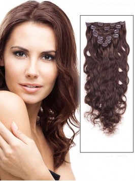 Wavy 7 Pcs Clip In Remy Human Hair Extensions