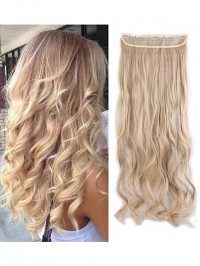 5 Clips Extensions Hair Pieces Clip In Curly Half Full Head