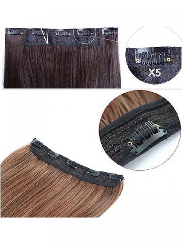 5 Clips Extensions Hair Pieces Clip In Curly Half Full Head