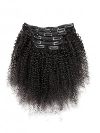 Afro Kinky Curly Clip In Hair Extensions Human Hair