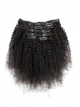 Afro Kinky Curly Clip In Hair Extensions Human Hai...