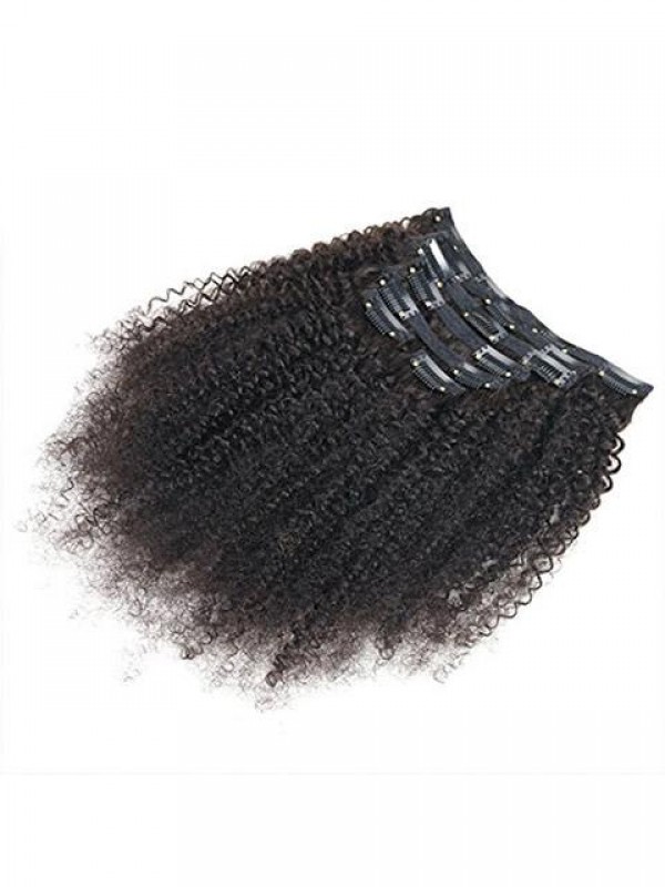 Afro Kinky Curly Clip In Hair Extensions Human Hair