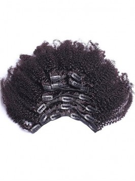 Afro Kinky Curly Clip In Human Hair Extension Virg...