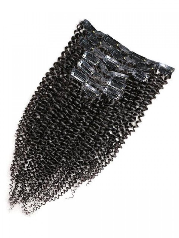 Brazilian Virgin Hair Afro Kinky Curly Clip In Hair Extensions