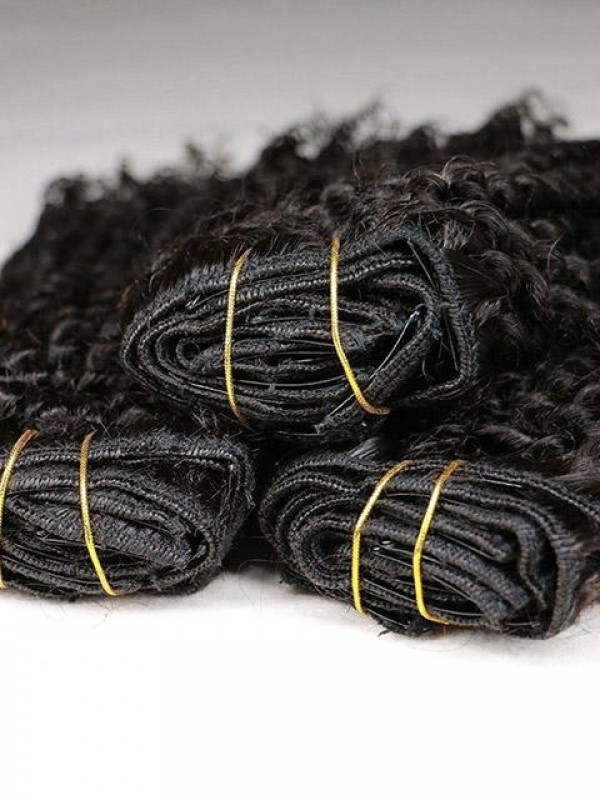 Brazilian Virgin Hair Afro Kinky Curly Clip In Hair Extensions
