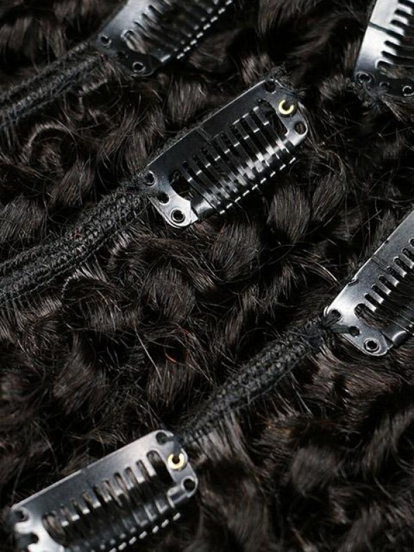 Brazilian Virgin Hair Afro Kinky Curly Clip In Hair Extensions