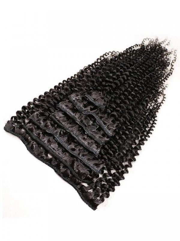 Brazilian Virgin Hair Afro Kinky Curly Clip In Hair Extensions