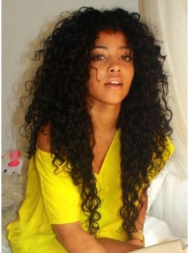 Clip In Brazilian Hair Curly Human Hair For Full H...