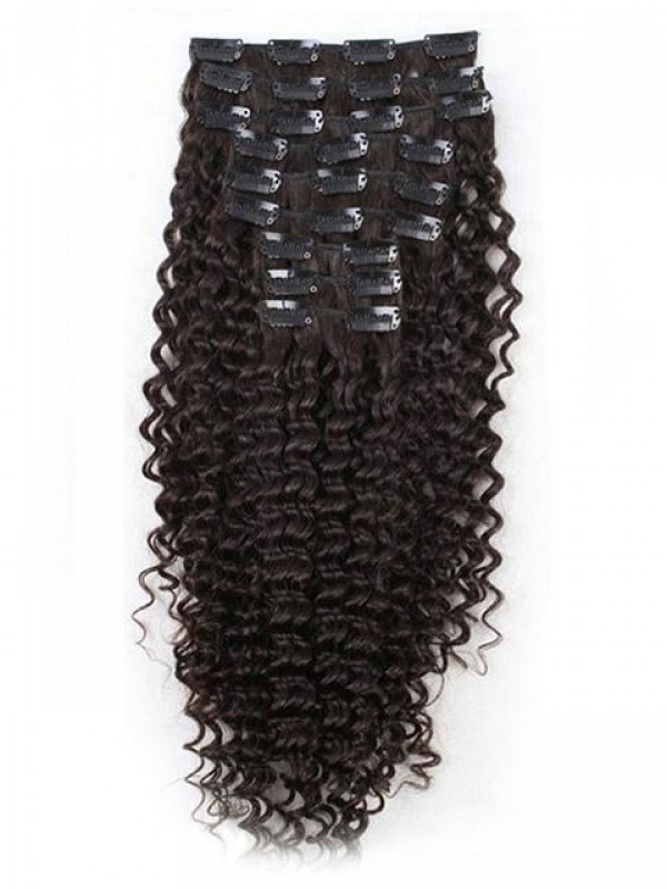 Clip In Brazilian Hair Curly Human Hair For Full Head