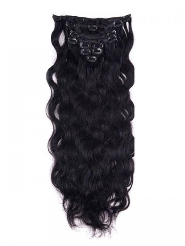 Clip In Remy Hair Long Loose Wave 9 Pcs Clip In Hair Extensions