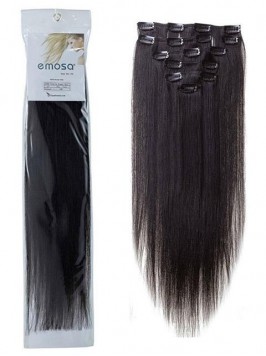 Clip In Remy Human Hair Extensions Off Black