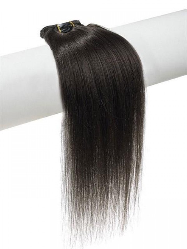 Clip In Remy Human Hair Extensions Off Black