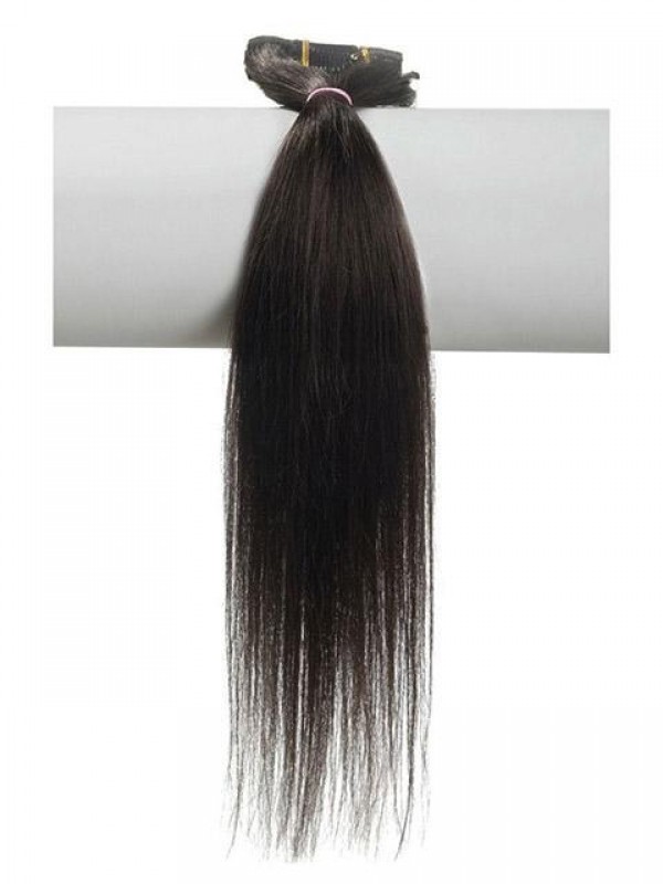 Clip In Remy Human Hair Extensions Off Black
