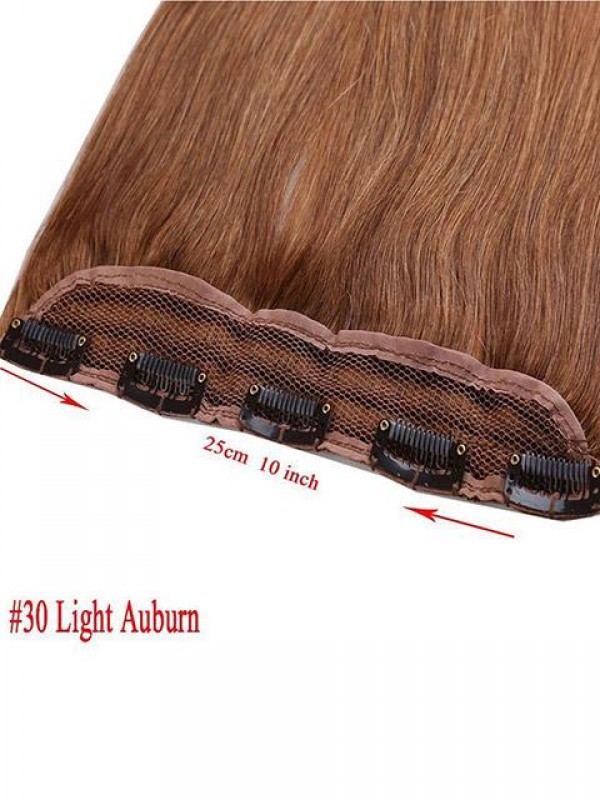Full Head 5 Clips Clip In Remy Human Hair Extensions Silky Straight