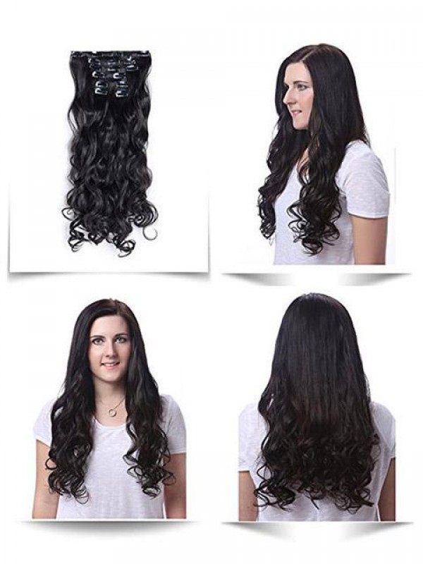 Curly Full Head Clip In Synthetic Hair Extensions