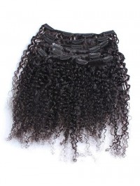 Kinky Curly African American Clip In Hair Extensions