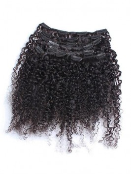 Kinky Curly African American Clip In Hair Extensio...