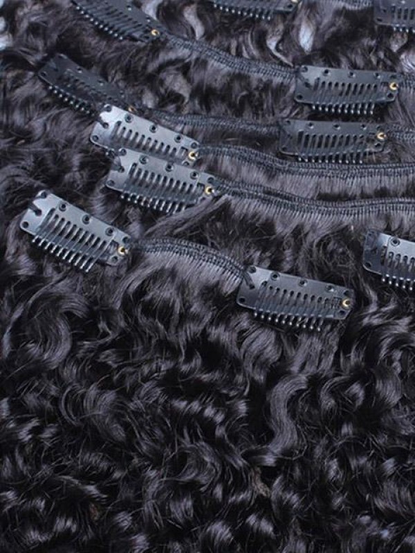 Kinky Curly African American Clip In Hair Extensions