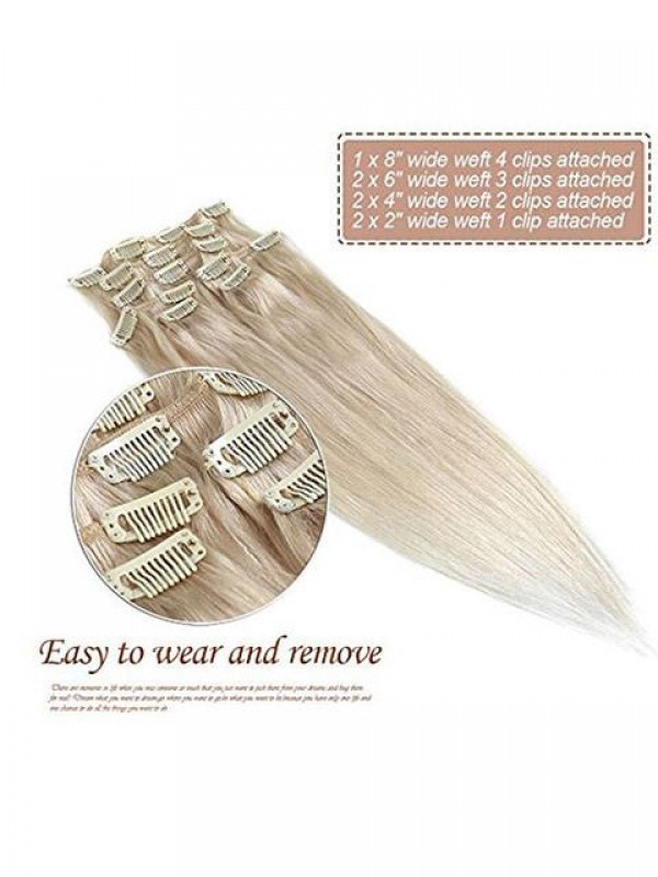 Long Straight Clip In Synthetic Hair Extension