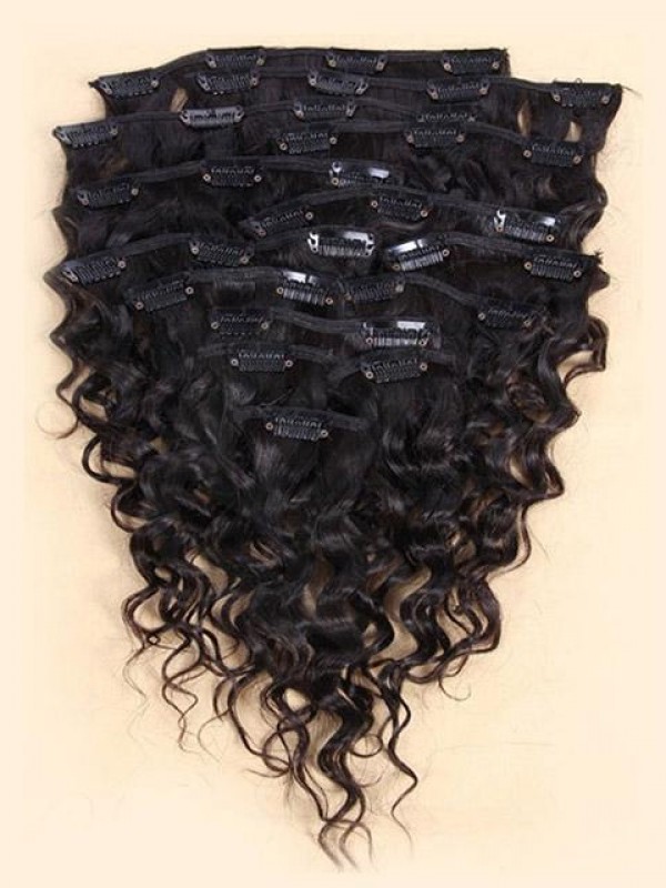 Sexy Deep Curly 14 Pcs Clip In Human Hair Extensions
