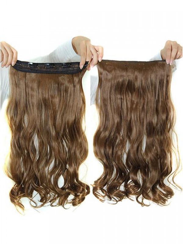 Synthetic Long Wave One Piece Clip In Hair Extension