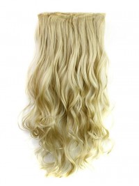 Synthetic Long Wave One Piece Clip In Hair Extension