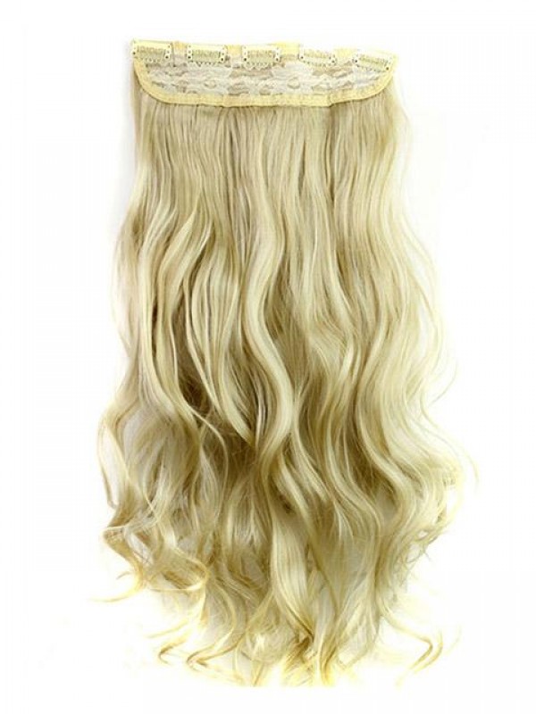 Synthetic Long Wave One Piece Clip In Hair Extension
