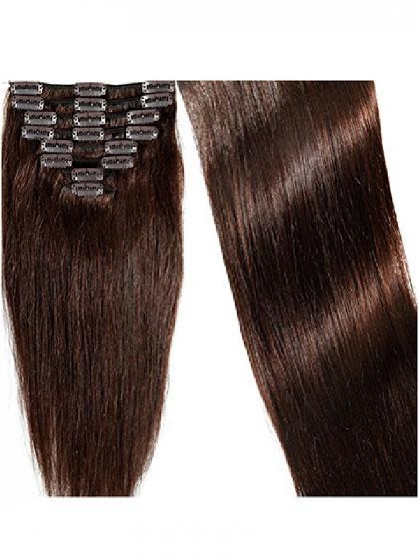 8 Pcs Wavy Clip In Remy Human Hair Extensions