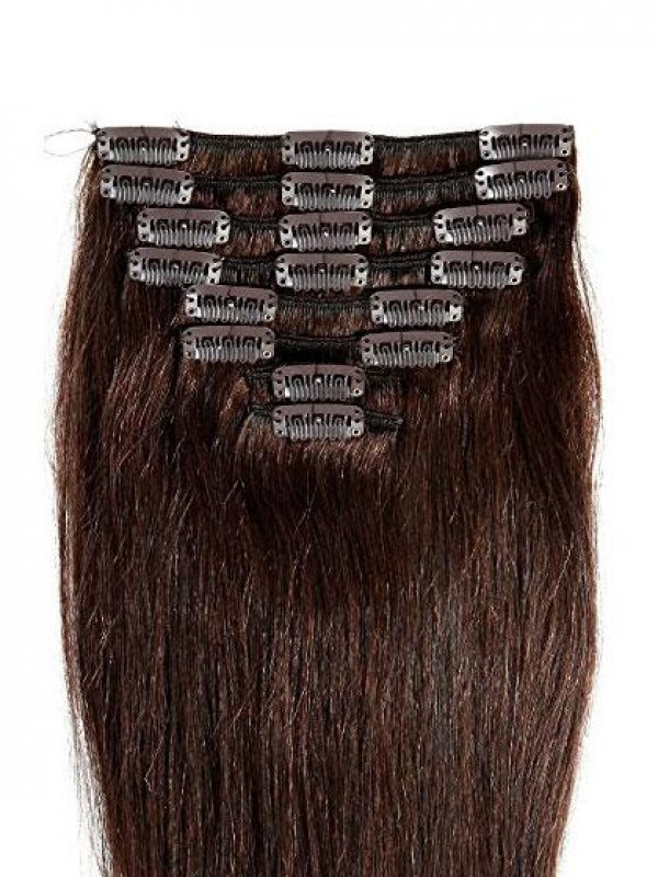 8 Pcs Wavy Clip In Remy Human Hair Extensions