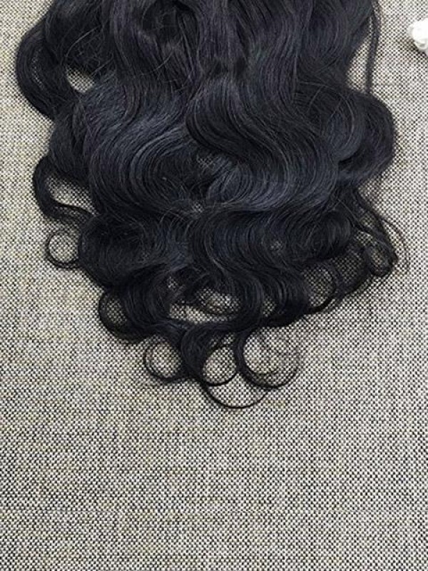 Wavy Natural Black Clip In Hair Extensions