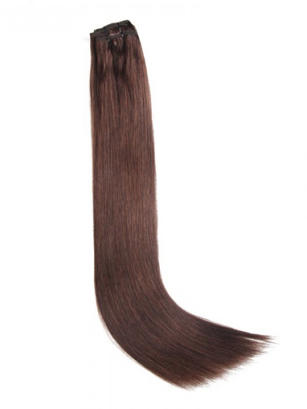 Dark Brown Clip In Hair Extensions Virgin Hair 8Pcs/set