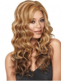 Ombre Central Parting Long Wavy Capless Synthetic Wig 22 Inches