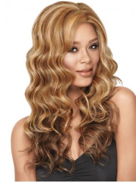 Ombre Central Parting Long Wavy Capless Synthetic ...