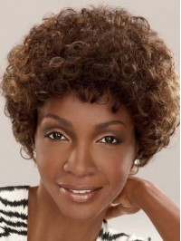 Afro-Hair Medium Curly Capless Synthetic Wig 10 Inches
