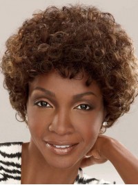Afro-Hair Medium Curly Capless Synthetic Wig 10 Inches