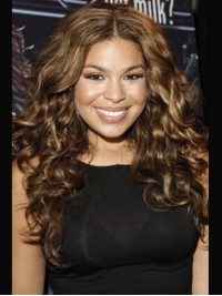 Jordin Sparks Long Central Parting Wavy Lace Front Synthetic Wig 20 Inches