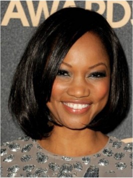 Straight Short Bob Style Lace Front Synthetic Wigs...