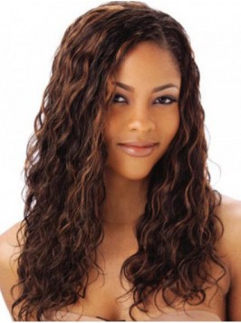 Afro-Hair Long Curly Full Lace Human Hair Wig With...