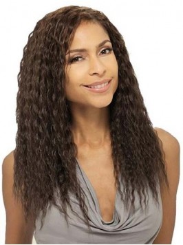 Afro-Hair Long Curly Capless Human Hair Wigs With ...