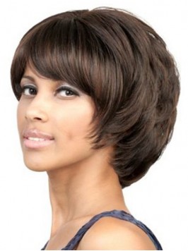 Layered Straight Short Capless Synthetic Wig With ...