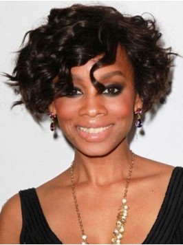 Afro-Hair Short Wavy Lace Front Human Hair Wig 8 I...