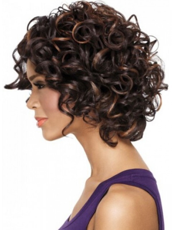 Afro-Hair Curly Short Synthetic Capless Wigs 10 Inches